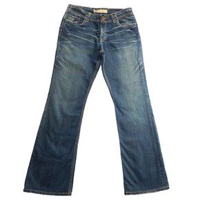 BKE Denim Wendi Stretch Womens Mid Rise Flair Cut Jeans Size 29 X 31.5